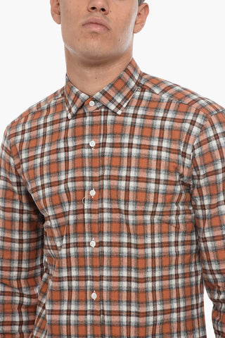 Checked Cotton Flannel Shirt