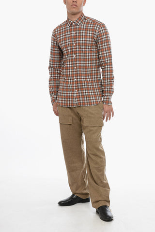 Checked Cotton Flannel Shirt