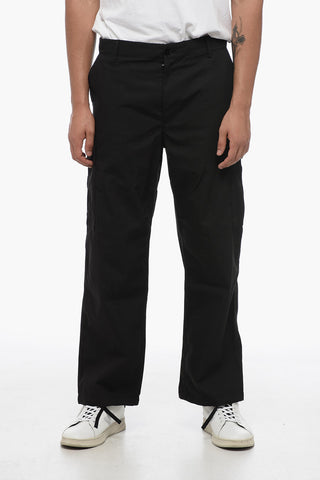Cotton Cargo Pants with Drawstringed Waistband