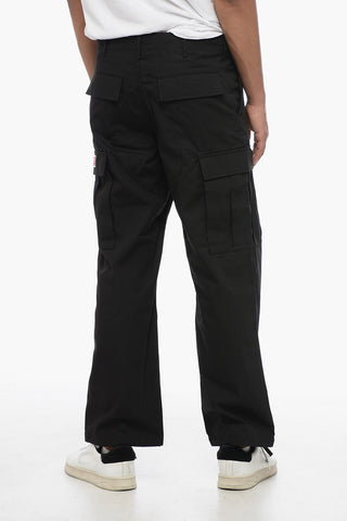 Cotton Cargo Pants with Drawstringed Waistband