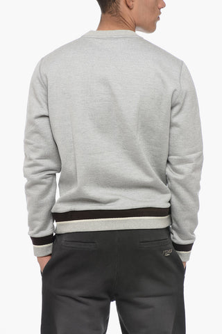 Cotton COLLEGE Sweatshirt with Suede Logo Patch