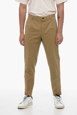 Regular Waist Solid Color Chinos Pants