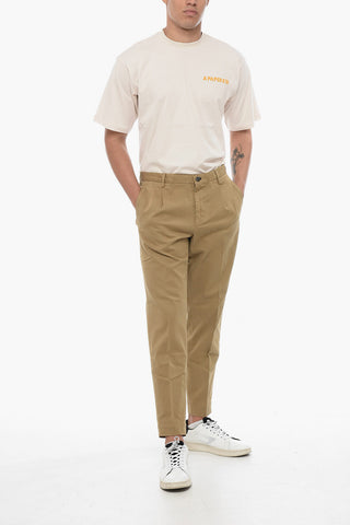 Regular Waist Solid Color Chinos Pants