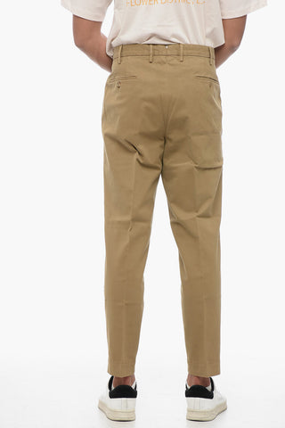 Regular Waist Solid Color Chinos Pants