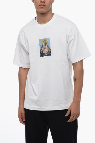 T-Shirt Girocollo MARY con Stampa e Cristalli