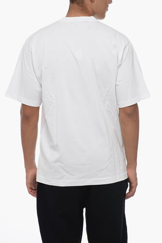 Crew Neck MARY T-Shirt with Print and Rhinestones