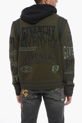 Hooded Wool Sweatshirt With Logo Embroidery