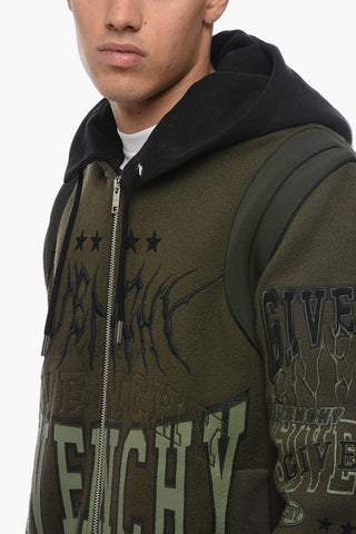 Hooded Wool Sweatshirt With Logo Embroidery