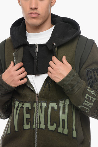 Hooded Wool Sweatshirt With Logo Embroidery