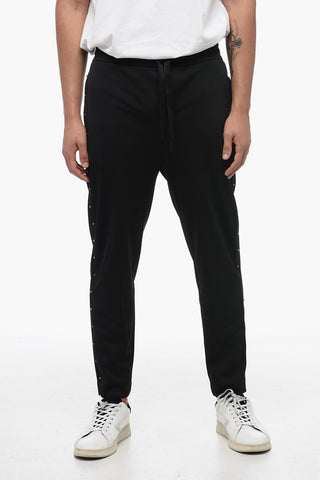 Nylon Trackpants with Side Studded Details