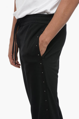 Nylon Trackpants with Side Studded Details