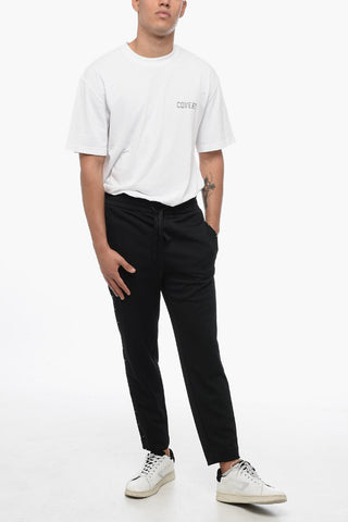 Nylon Trackpants with Side Studded Details
