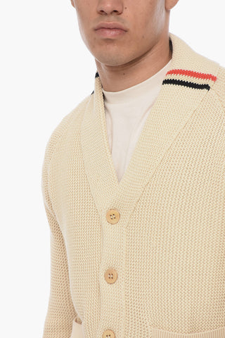 Cardigan Intrecciato con Tasche a toppa
