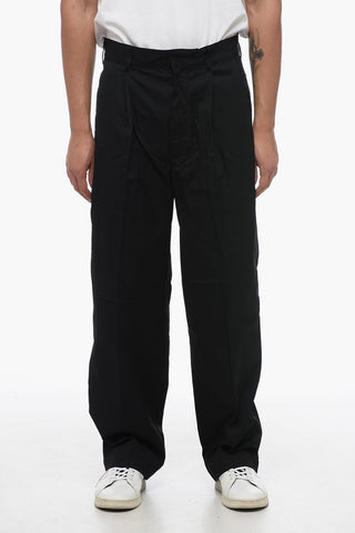 EMPORIO Double-pleated Cotton Chinos Pants