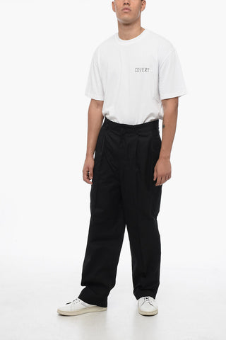 EMPORIO Double-pleated Cotton Chinos Pants