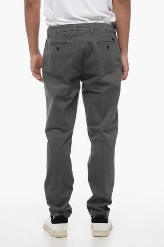 Stretch Cotton Chinos Pants with Cuffs