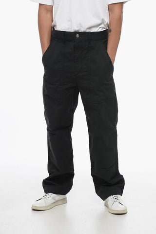 Cotton Carrot-Fit Trousers with Belt Loops