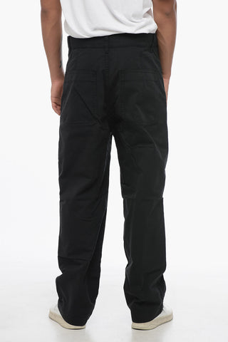 Cotton Carrot-Fit Trousers with Belt Loops