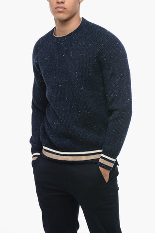 Cashmere Blend Sweater with Contrasting Details