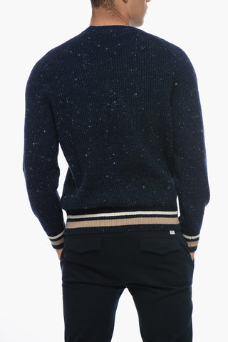 Cashmere Blend Sweater with Contrasting Details