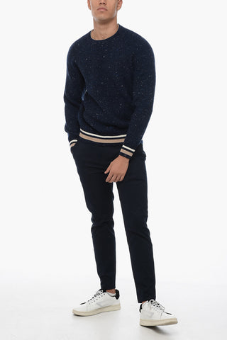 Cashmere Blend Sweater with Contrasting Details