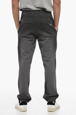 Joggers In Cotone Garzato Con Coulisse