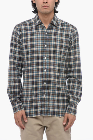 Checked Cotton Flannel Shirt