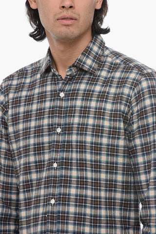 Checked Cotton Flannel Shirt