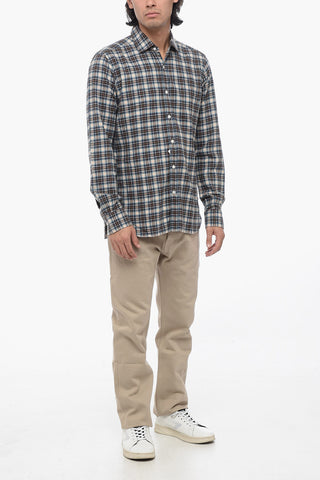 Checked Cotton Flannel Shirt