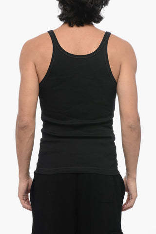 Tank Top in Cotone a Costine
