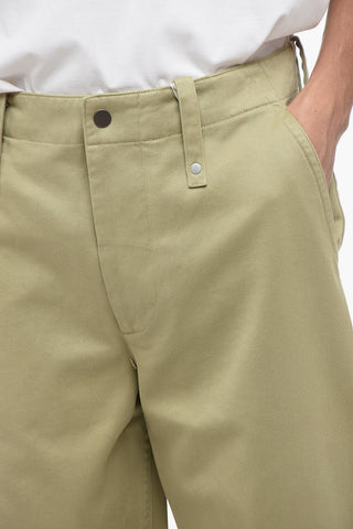 Cotton Wide Leg Pants with Belt Loops