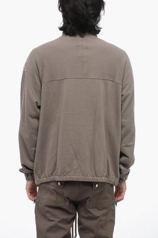 RICK OWENS X CHAMPION Felpa Mock Neck con Cappuccio Estraibile