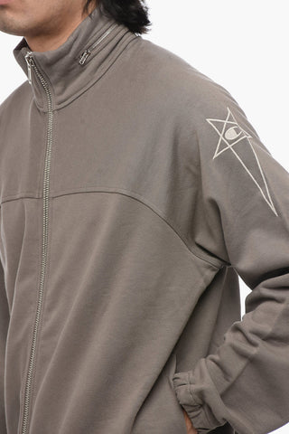 RICK OWENS X CHAMPION Felpa Mock Neck con Cappuccio Estraibile