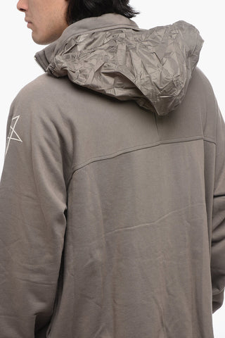 RICK OWENS X CHAMPION Felpa Mock Neck con Cappuccio Estraibile