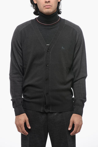 V Neck Virgin Wool Cardigan