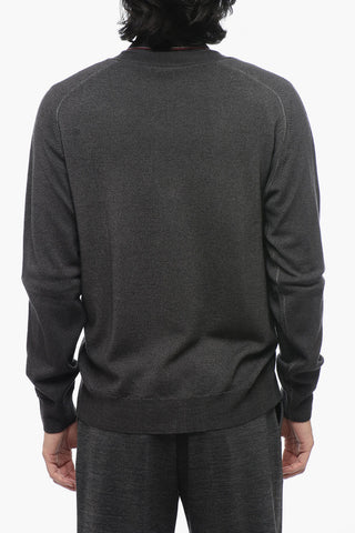 V Neck Virgin Wool Cardigan