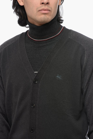 V Neck Virgin Wool Cardigan