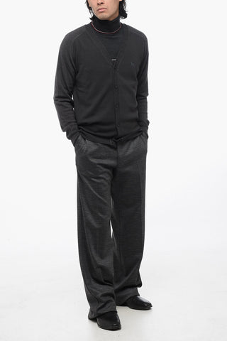 V Neck Virgin Wool Cardigan