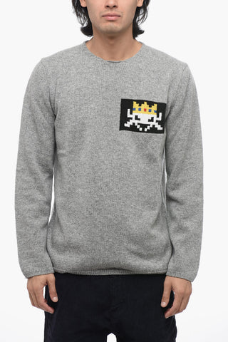 SHIRT Crew Neck PACMAN Wool Blend Sweater