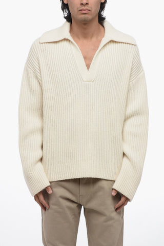 Maglione In Misto Cashmere Oversize-Fit Con Collo A Polo