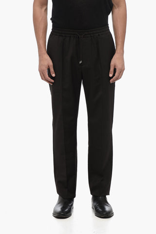 Mohair Blend Pants with Elastic Waistband