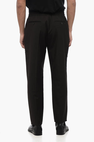 Mohair Blend Pants with Elastic Waistband