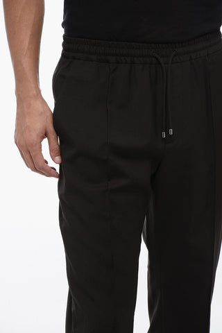 Mohair Blend Pants with Elastic Waistband