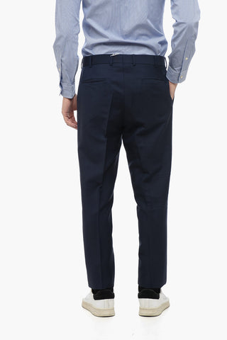 Pantaloni in Misto Mohair con Chiusura Nascosta