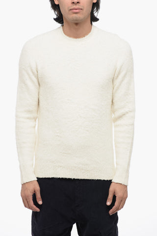 Maglia Girocollo in Misto Cotone Spazzolato