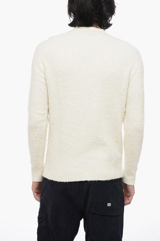 Maglia Girocollo in Misto Cotone Spazzolato