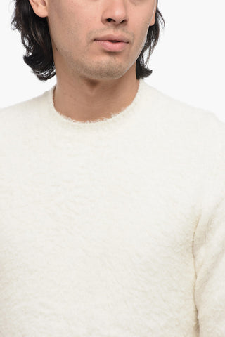 Maglia Girocollo in Misto Cotone Spazzolato