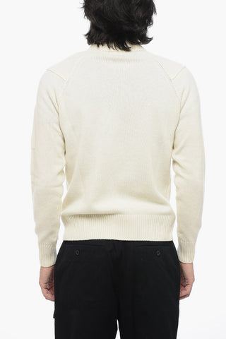 Wool-blended Turtleneck Sweater with Cuffs