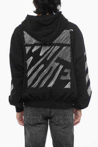 Felpa Hoodie in Cotone con Tasca a Toppa