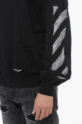 Felpa Hoodie in Cotone con Tasca a Toppa